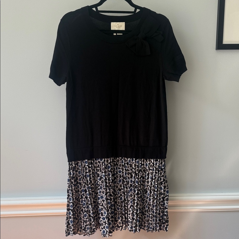 Kate Spade Black and Blue Floral Dress